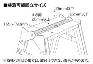 キャタツトップカバー装着可能脚立サイズ