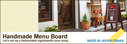 ���e���ŔA�J�t�F�Ŕ@Handmade Menu Board