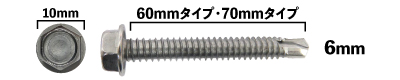 ステンレス六角ドリルネジ