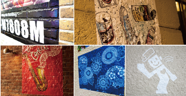 屋内外壁面用デジタルプリンティングフィルムFD-M7808使用例2