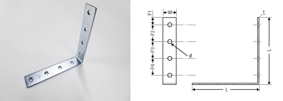 L型金折れ(120mm)