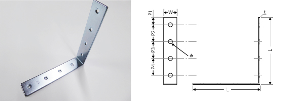 L型金折れ(150mm)