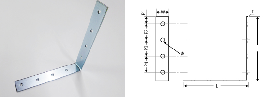 L型金折れ(180mm)