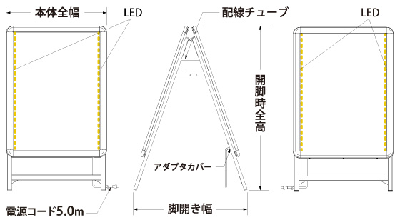 PGライトLED フォルムAメイン商品図面
