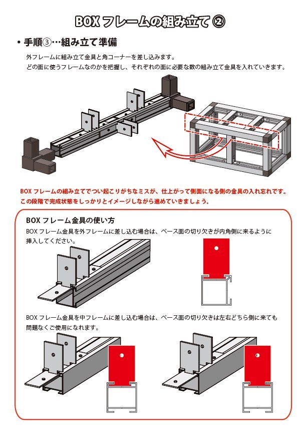 BOXフレームの組み立て②